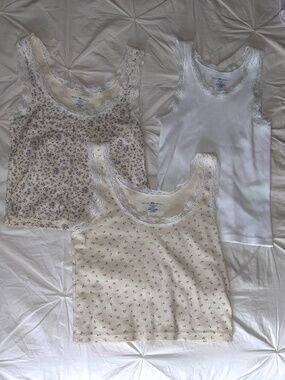 Brandy Melville Lacey Tank Bundle (3 Tops)
